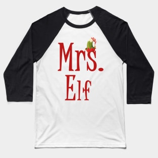 MRS. ELF Cute Elf Family Baseball T-Shirt